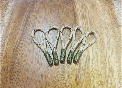 Zipper Pulls / Key Tags With Micro Cord (Pack of 5)